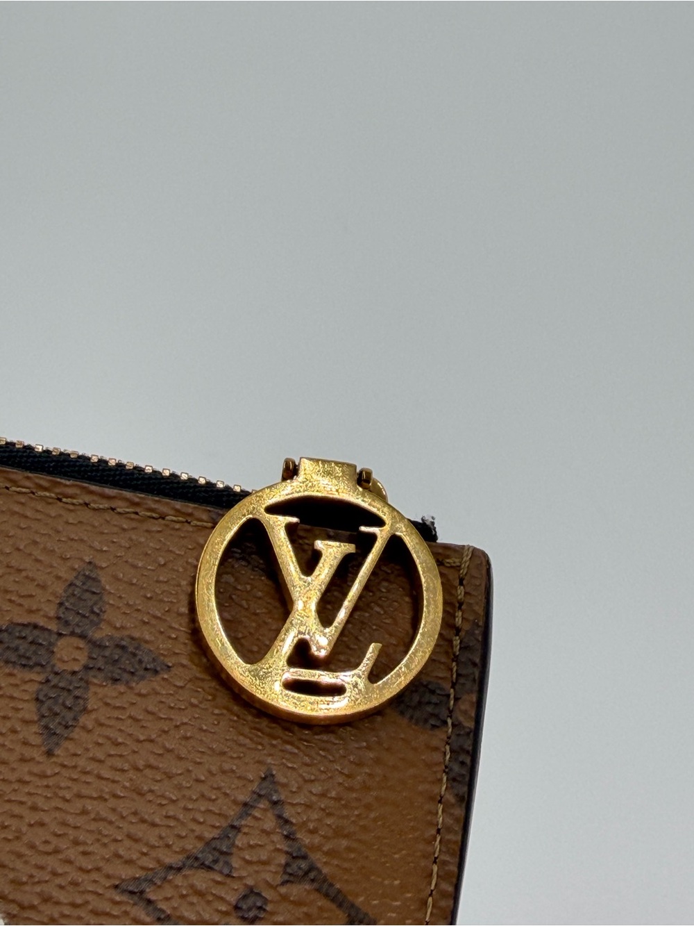 Louis Vuitton Romy Reverse Monogram Cardholder W/Box Dust Bag & Entrupy🤎💛 - Picture 2 of 12